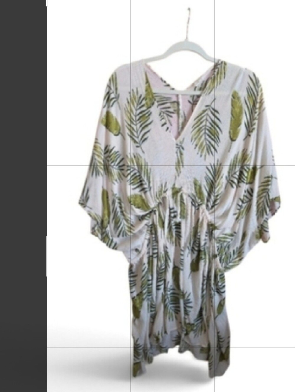 Final Touch  Palm-Print V-Neck Coverup